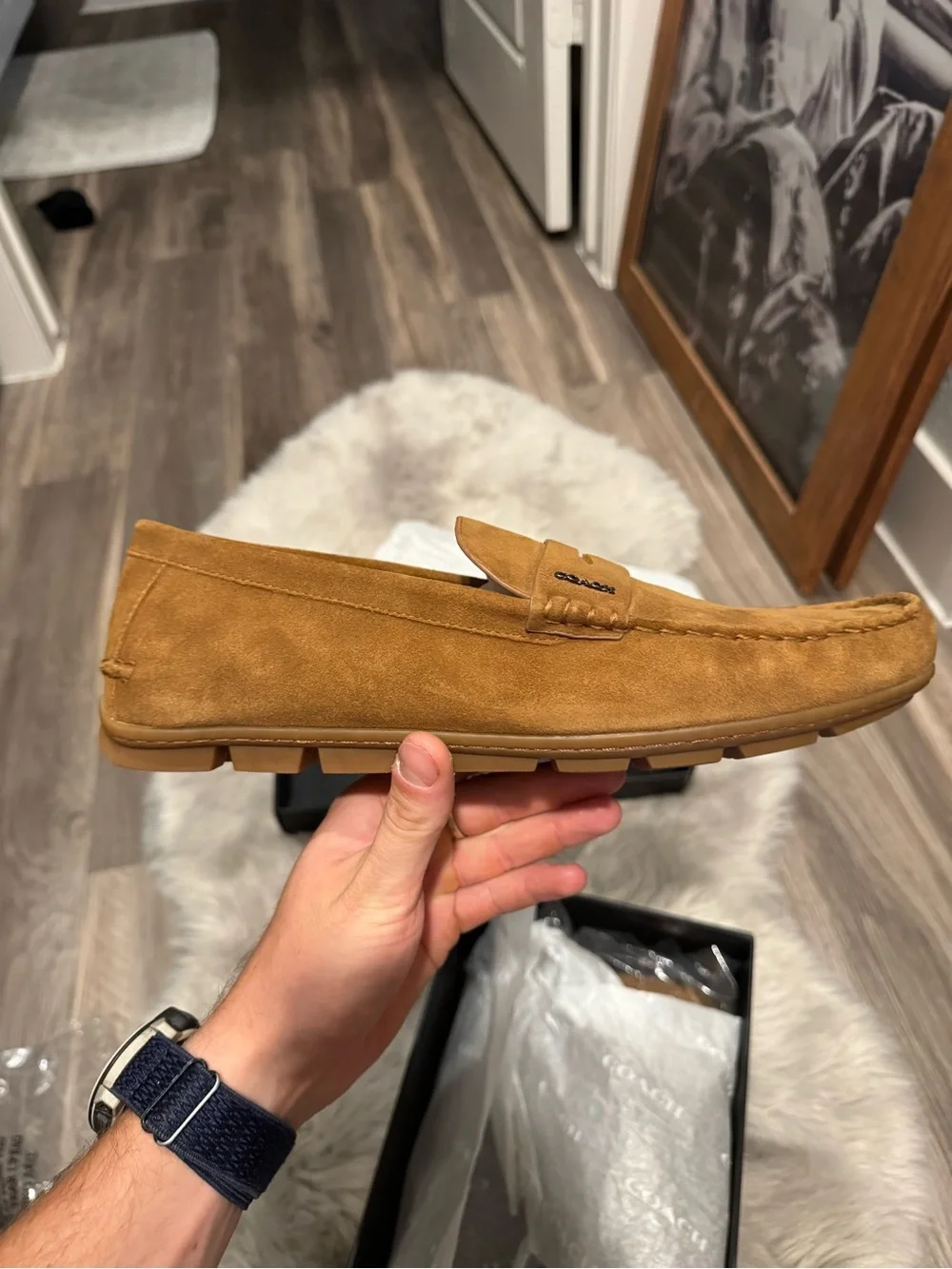 Coach suede penny